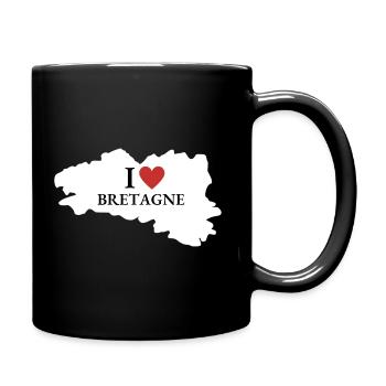 I like brittany breizh Brittany Breton Bretons - Full Colour Mug - black - Right