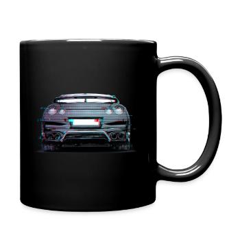 Popular Jdm Car From Behind - Glitch Effect - Tasse einfarbig - Schwarz - Rechts