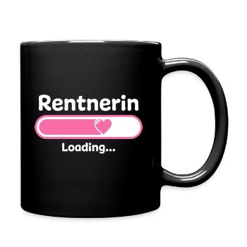 Rentnerin Rente Loading Ladebalken - Tasse einfarbig - Schwarz - Rechts