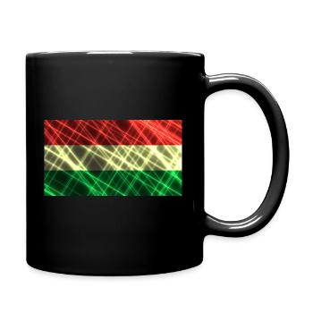 Ungarn - Tasse einfarbig - Schwarz - Rechts