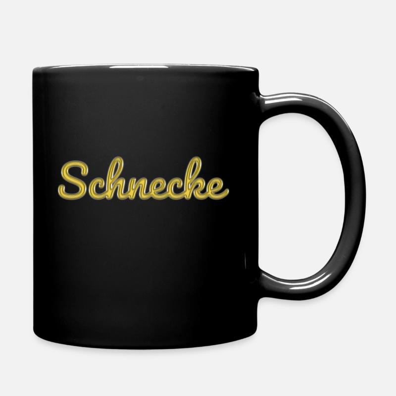 Schnecke - Tasse einfarbig - Schwarz