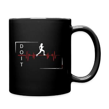 Puls - Läuferin - Tasse einfarbig - Schwarz - Rechts
