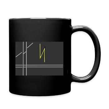 Modern Lightning - Tasse einfarbig - Schwarz - Rechts