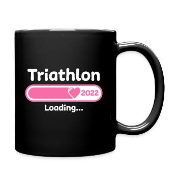 Triathlet Triathlon Sportler Geschenkidee - Tasse einfarbig - Schwarz - Rechts