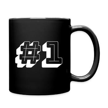 Nummer Eins Nummer 1 - Tasse einfarbig - Schwarz - Rechts