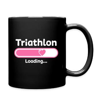 Triathlet Triathlon Sportler Geschenkidee - Tasse einfarbig - Schwarz - Rechts