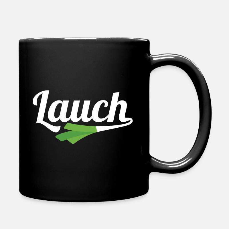 Lauch ohne Muskeln - Tasse einfarbig - Schwarz