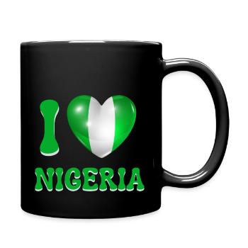 I love Nigeria - Full Colour Mug - black - Right