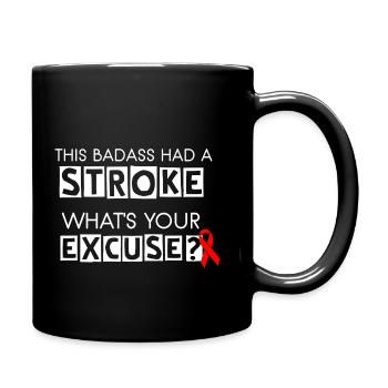 This Badass Had A Stroke - Full Colour Mug - black - Right
