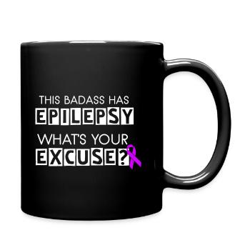 This Badass Has Epilepsy - Full Colour Mug - black - Right