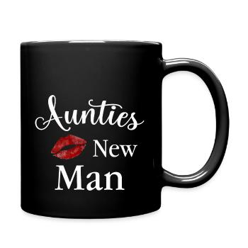 Aunties new Man - Tasse einfarbig - Schwarz - Rechts