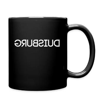 Duisburg - seitenverkehrt - Ruhrpott - Tasse einfarbig - Schwarz - Rechts