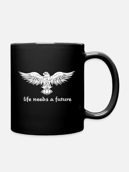 adler weis - Tasse einfarbig - Schwarz