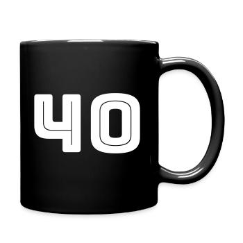 Numéro 40 - Anniversaire - Numéro de maillot - Mug uni - noir - Droite