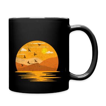 Mountains sunset - Mug uni - noir - Droite