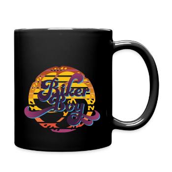 biker boy blue - Tasse einfarbig - Schwarz - Rechts