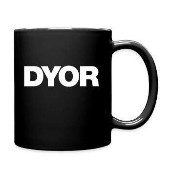 DYOR white - Tasse einfarbig - Schwarz - Rechts