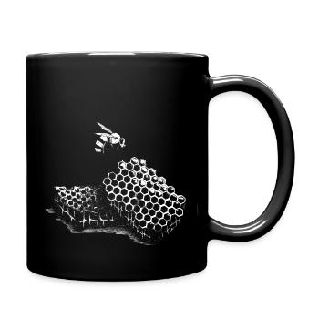 Imker Imkerei Bienenzucht Bienen Bienenzüchter Imk - Tasse einfarbig - Schwarz - Rechts
