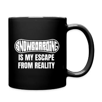 Snowboard Winter Sports Snowboarder Saying - Full Colour Mug - black - Right