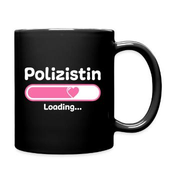 Polizistin Loading Ladebalken - Tasse einfarbig - Schwarz - Rechts
