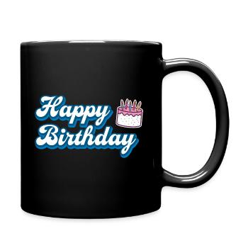 Happy Birthday Cake Congratulations - Full Colour Mug - black - Right
