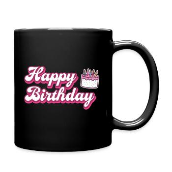 Happy Birthday Cake Congratulations - Full Colour Mug - black - Right