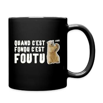 Réchauffement climatique ours climat - Mug uni - noir - Droite