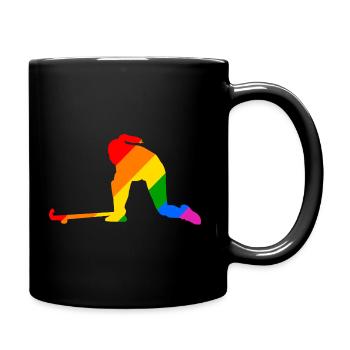 LGBTQ field hockey player - Full Colour Mug - black - Right