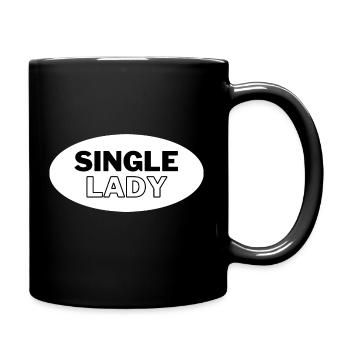 Single Lady - Tasse einfarbig - Schwarz - Rechts