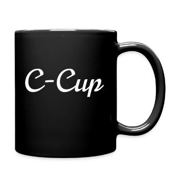 Kaffeetasse schwarz "C-Cup" - Tasse einfarbig - Schwarz - Rechts