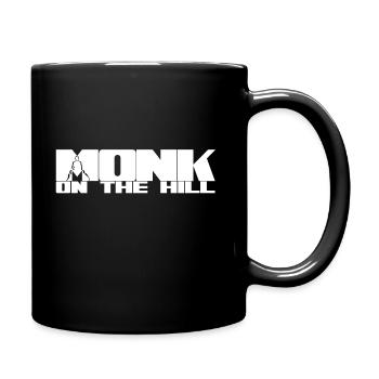 Monk on the Hill - Buddha Monk on the Mountain - Full Colour Mug - black - Right
