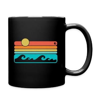Sea always goes - Sea Ocean Retro Design - Mug uni - noir - Droite