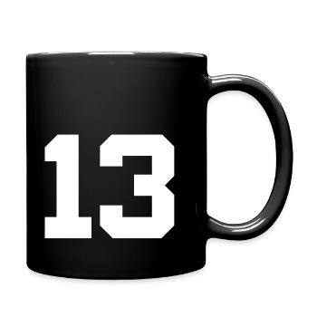 Number 13 - Full Colour Mug - black - Right
