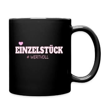 Einzelstück Motiv - Damen Valentinstag - Tasse einfarbig - Schwarz - Rechts