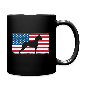 Chien boxeur - Mug uni - noir - Droite