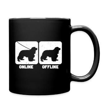 Cavalier King Charles Spaniel Geschenk - Tasse einfarbig - Schwarz - Rechts