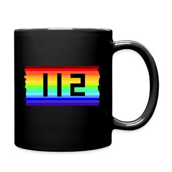 112-Regenbogen - Tasse einfarbig - Schwarz - Rechts