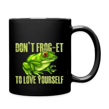 Ne pas grenouiller et s’aimer toi-même Concevoir pour une grenouille - Mug uni - noir - Droite