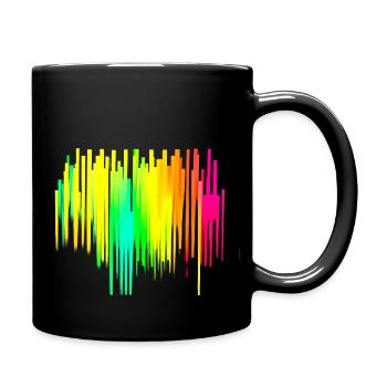 Rainbow dégradé coloré cool rétro tendance Art 2 - Mug uni - noir - Droite