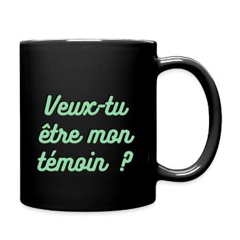 Témoin de mariage - Demande - Mug uni - noir - Droite