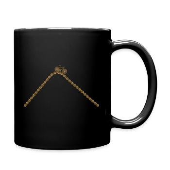 Conception de chaîne de vélo - Mug uni - noir - Droite