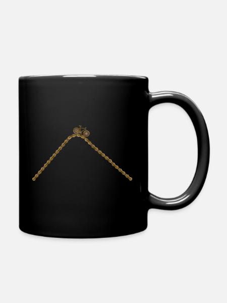 Bicycle Chain Design - Full Colour Mug - black