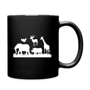 Safari Zoo Animals Wildlife - Full Colour Mug - black - Right