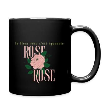 La fleur rose - Full Colour Mug - black - Right