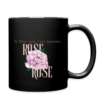 La fleur rose s'est épanouie - Full Colour Mug - black - Right