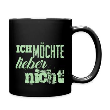 Bartleby der Schreiber - Ich möchte lieber nicht - Tasse einfarbig - Schwarz - Rechts