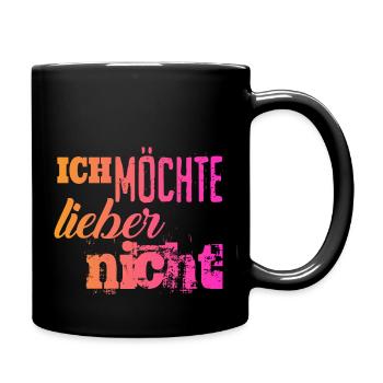 Bartleby der Schreiber - Ich möchte lieber nicht - Tasse einfarbig - Schwarz - Rechts