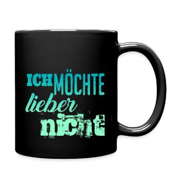 Bartleby der Schreiber - Ich möchte lieber nicht - Tasse einfarbig - Schwarz - Rechts