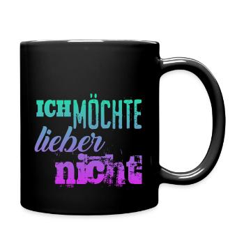 Bartleby der Schreiber - Ich möchte lieber nicht - Tasse einfarbig - Schwarz - Rechts