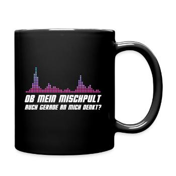 Musik Discjockey DJ - Tasse einfarbig - Schwarz - Rechts
